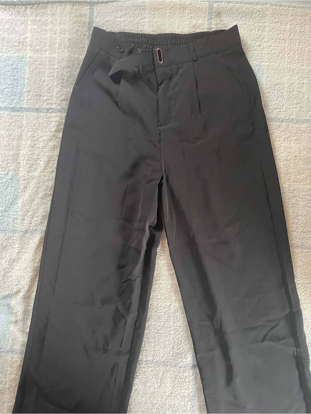 Women's Black Wide-Leg Trousers